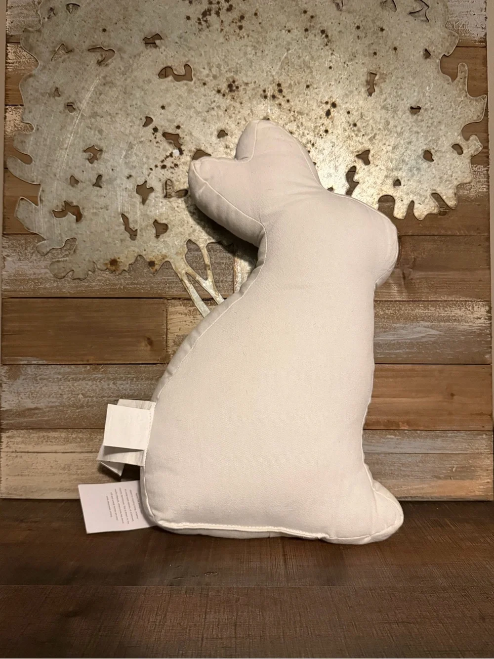 The Farmhouse by Rachel Ashwell Embroidered Floral Bunny Pillow
